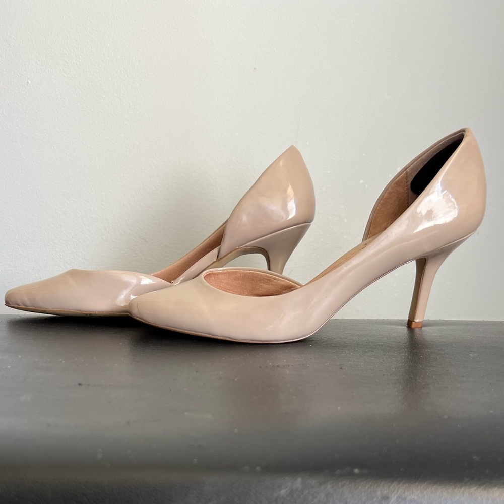 Steve Madden Elusive Patent Leather Pumps 10 Nude